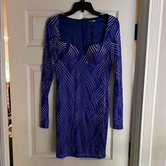 Fashion Nova Dresses & Skirts - Fashion Nova Royal Blue Long Sleeve Dress